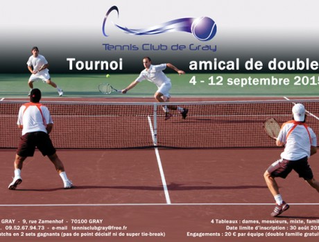 Affiche du tournoi de doubles Gray 2015